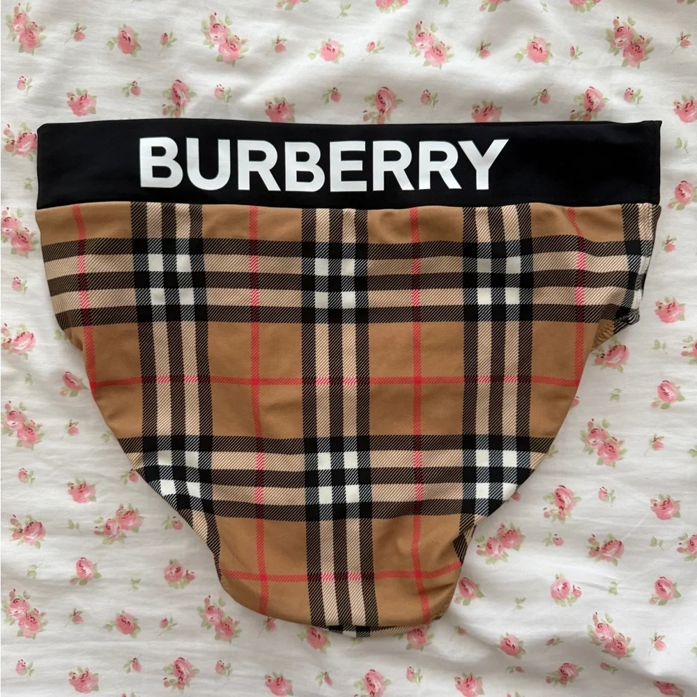 Burberry Tan and Black Plaid Bikini - Picture 6 of 11